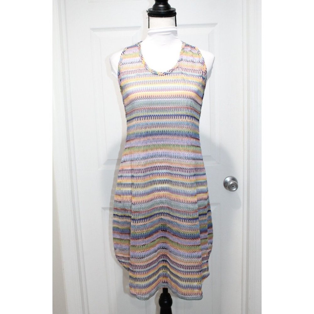 Ladies multi-color Metallic beach swim cover up Elf for Jordan Taylor Small NWT